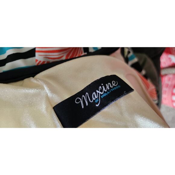 Maxine of Hollywood Floral Print One Piece Swimsuit Bathing Suit Size 12 Women - Picture 10 of 11